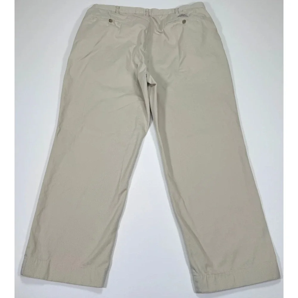 Polo Ralph Lauren Chino Pants Mens Tag 38x32 Fits 36x28 Khaki Classic Flat Front